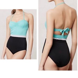 Anthropologie Rodanthe Colorblocked Swimsuit Size Small